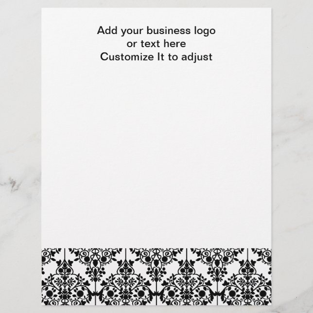 Modèle Damas noir 1 Vintage Floral (Devant)