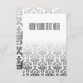 Modèle Damas noir et blanc (Devant / Derrière)