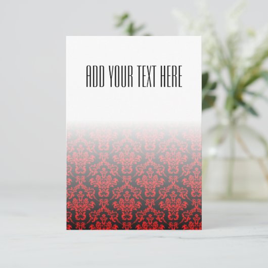 Modèle Damas noir et rouge (Debout devant)