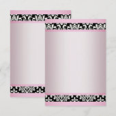 Modèle damask rose noir (Devant / Derrière)