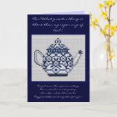 MODÈLE D'AMITIÉ TEA Cross Stitch Style Design (Fleur jaune)