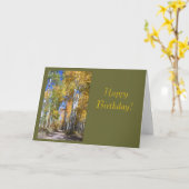 Modèle d'anniversaire d'automne (Fleur jaune)