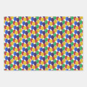 Modèle d'anniversairePapier à envelopper Feuille p (Devant 3)