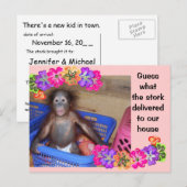 Modèle d'annonce de naissance (Devant / Derrière)