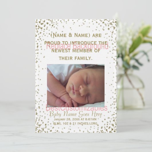 Modèle d'annonce de naissance (Debout devant)