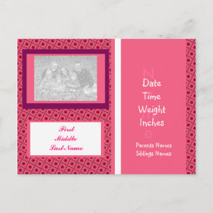 Modèle d'annonce de photo de bébé fille