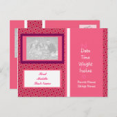 Modèle d'annonce de photo de bébé fille (Devant / Derrière)