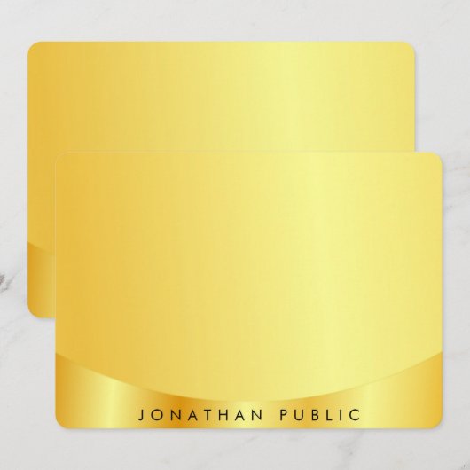 Modèle d'apparence métallique Faux Or glamour (Devant / Derrière)