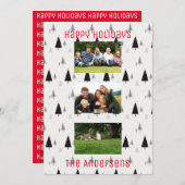 Modèle d'arbre de Noël moderne en noir et blanc (Devant / Derrière)