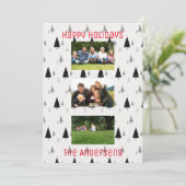 Modèle d'arbre de Noël moderne en noir et blanc (Debout devant)