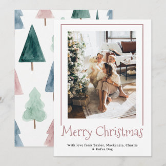 Modèle d'arbre de Noël personnalisé avec photo