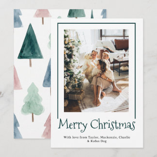 Modèle d'arbre de Noël personnalisé avec photo