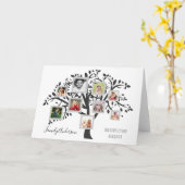 Modèle d'arbre généalogique en collage de photos p (Fleur jaune)