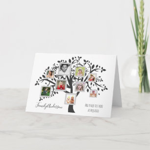 Modèle d'arbre généalogique personnalisé en collag