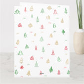 Modèle d'arbres de Noël en vert or rouge (Dos)