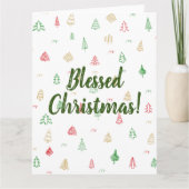 Modèle d'arbres de Noël en vert or rouge (Devant)