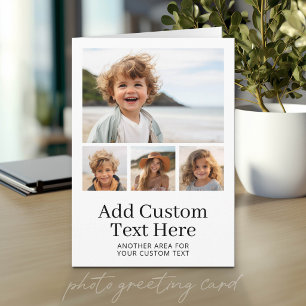 Modèle de 4 photos avec 2 lignes de texte Carte mo