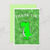 Modèle de Baby shower d'aquarelle Green Dino (Devant / Derrière)