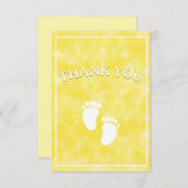 Modèle de Baby shower d'aquarelle jaune (Devant / Derrière)