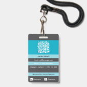 Modèle de badge de conférence et d'exposition pers (Arrière avec lanière)