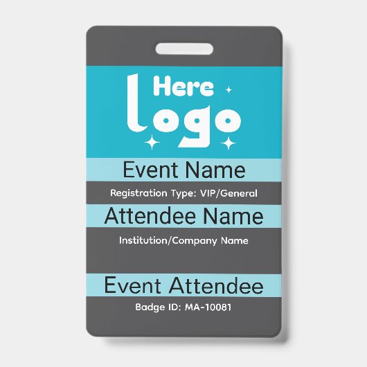 Modèle de badge de conférence et d'exposition pers (Avant)