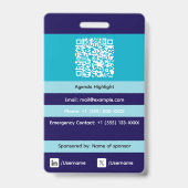 Modèle de badge de conférence et d'exposition pers (Arrière)