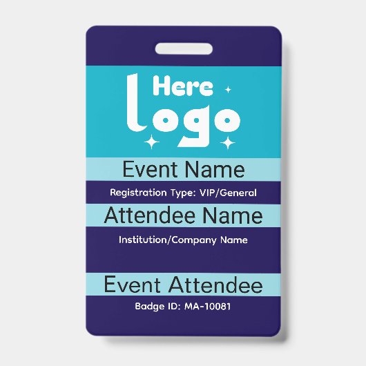 Modèle de badge de conférence et d'exposition pers (Avant)