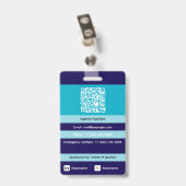 Modèle de badge de conférence et d'exposition pers (Arrière avec clip)