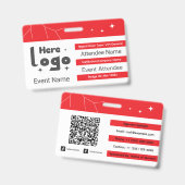 Modèle de badge de conférence modifiable (Avant & arrière)
