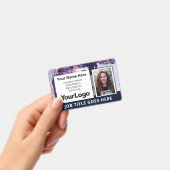 Modèle de badge de l'ID photo de l'employé personn (Manuel / portable)