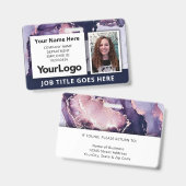 Modèle de badge de l'ID photo de l'employé personn (Avant & arrière)