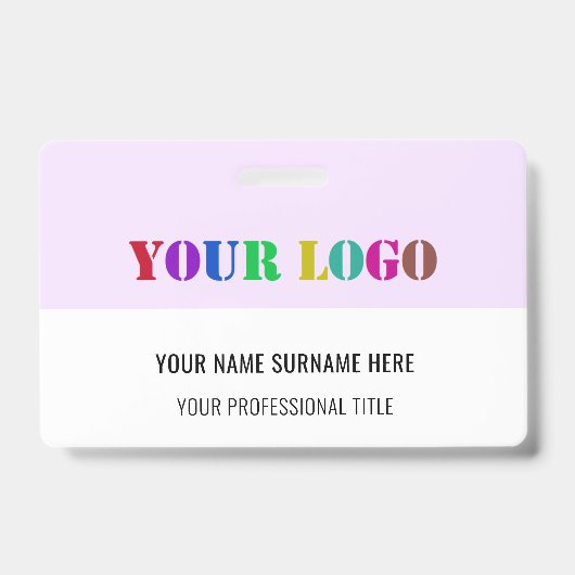 Modèle de badge de nom de logo d'entreprise à conc (Avant)