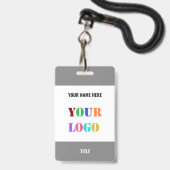 Modèle de Badge de Nom de Logo d'Entreprise Person (Arrière avec lanière)