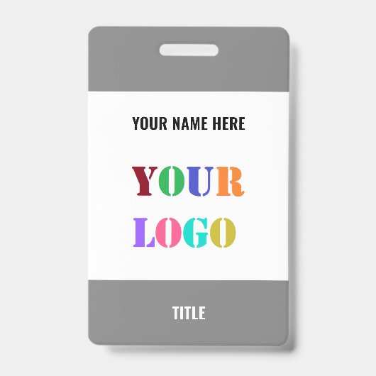 Modèle de Badge de Nom de Logo d'Entreprise Person (Avant)