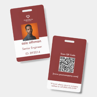 Modèle de badge de photo d'identité d'entreprise d