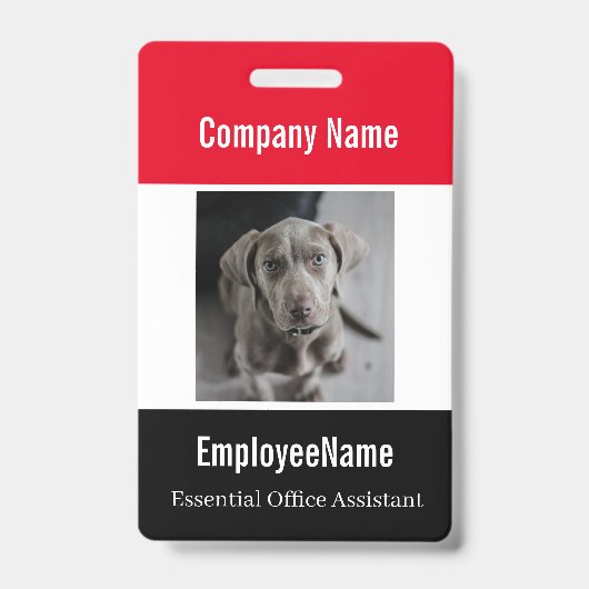 Modèle de badge d'employé de photo personnalisé ro (Avant)