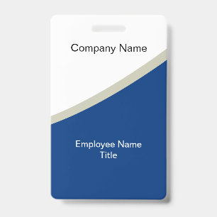 Modèle de badge d'employé d'entreprise élégant mod