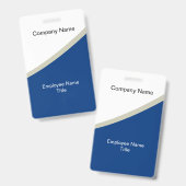 Modèle de badge d'employé d'entreprise moderne et  (Avant & arrière)
