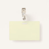 Modèle de badge d'entreprise avec ID photo (Dos avec clip)