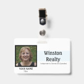 MODÈLE de badge d'entreprise avec ID photo (Avant avec clip)