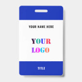 Modèle de badge d'entreprise avec nom de titre de (Arrière)