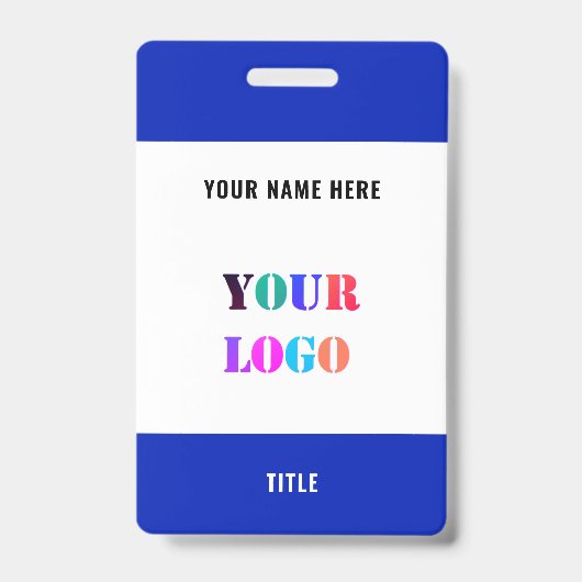 Modèle de badge d'entreprise avec nom de titre de (Avant)