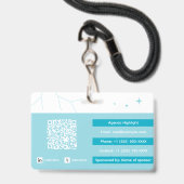 Modèle de badge d'événement (Arrière avec lanière)