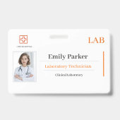 Modèle de badge d'identification de laboratoire pe (Avant)