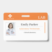 Modèle de badge d'identification de laboratoire pe (Avant)