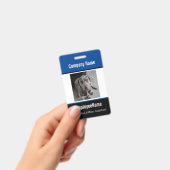 Modèle de badge d'identification d'employé avec ph (Manuel / portable)