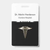 Modèle de badge d'identification du bureau de l'hô (Dos)