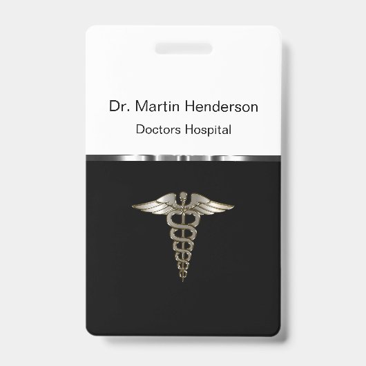 Modèle de badge d'identification du bureau de l'hô (Face)