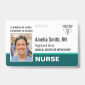 Modèle de badge d'identification infirmière avec l (Avant)