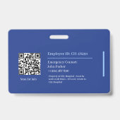 Modèle de badge d'identification médicale personna (Arrière)